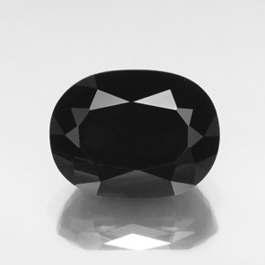36,01 ctw natürlicher schwarzer Turmalin, Oval Schliff, Lichtundurchlässig