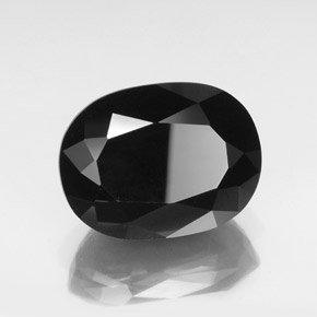 36,01 ctw natürlicher schwarzer Turmalin, Oval Schliff, Lichtundurchlässig