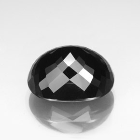 36,01 ctw natürlicher schwarzer Turmalin, Oval Schliff, Lichtundurchlässig