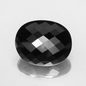 28,81 ctw natürlicher schwarzer Turmalin, Oval Schliff, Lichtundurchlässig