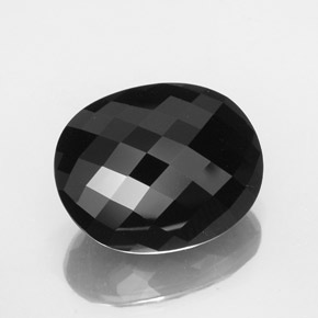 28,81 ctw natürlicher schwarzer Turmalin, Oval Schliff, Lichtundurchlässig