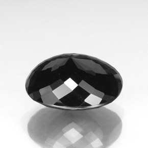 28,81 ctw natürlicher schwarzer Turmalin, Oval Schliff, Lichtundurchlässig