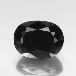 32,33 ctw natürlicher schwarzer Turmalin, Oval Schliff, Lichtundurchlässig