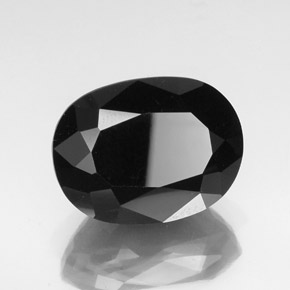 32,33 ctw natürlicher schwarzer Turmalin, Oval Schliff, Lichtundurchlässig
