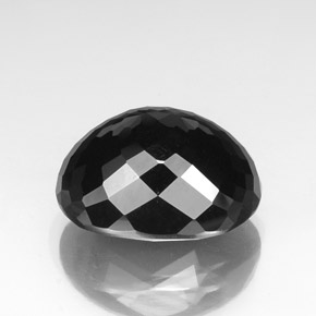 32,33 ctw natürlicher schwarzer Turmalin, Oval Schliff, Lichtundurchlässig