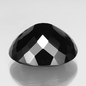 49,27 ctw natürlicher schwarzer Turmalin, Oval Schliff, Lichtundurchlässig