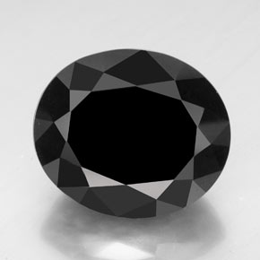 74,70 ctw natürlicher schwarzer Turmalin, Oval Schliff, Lichtundurchlässig