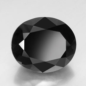 74,70 ctw natürlicher schwarzer Turmalin, Oval Schliff, Lichtundurchlässig
