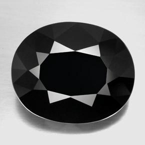 29,19 ctw natürlicher schwarzer Turmalin, Oval Schliff, Lichtundurchlässig