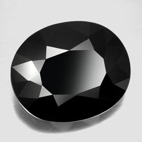 29,19 ctw natürlicher schwarzer Turmalin, Oval Schliff, Lichtundurchlässig