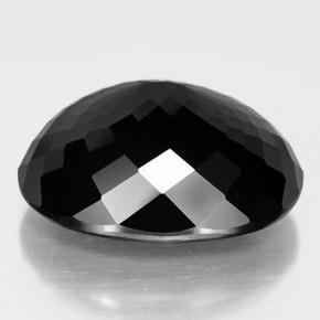 29,19 ctw natürlicher schwarzer Turmalin, Oval Schliff, Lichtundurchlässig