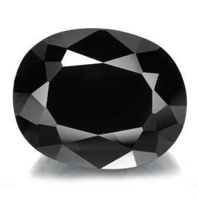 24,48 ctw natürlicher schwarzer Turmalin, Oval Schliff, Lichtundurchlässig