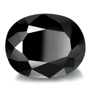24,48 ctw natürlicher schwarzer Turmalin, Oval Schliff, Lichtundurchlässig