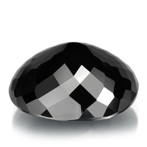 24,48 ctw natürlicher schwarzer Turmalin, Oval Schliff, Lichtundurchlässig