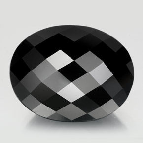 19,88 ctw natürlicher schwarzer Turmalin, Oval Schliff, Lichtundurchlässig