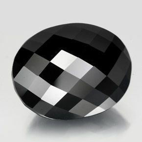 19,88 ctw natürlicher schwarzer Turmalin, Oval Schliff, Lichtundurchlässig