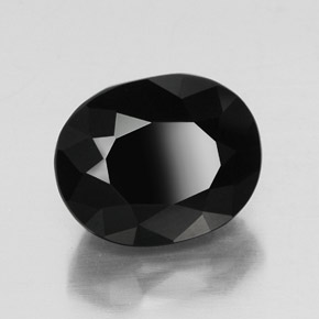 11,51 ctw natürlicher schwarzer Turmalin, Oval Schliff, Lichtundurchlässig