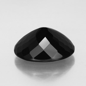 20,48 ctw natürlicher schwarzer Turmalin, Oval Schliff, Lichtundurchlässig
