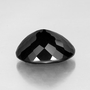 6,99 ctw natürlicher schwarzer Turmalin, Oval Schliff, Lichtundurchlässig