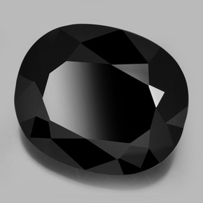 52,89 ctw natürlicher schwarzer Turmalin, Oval Schliff, Lichtundurchlässig
