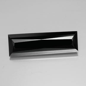 13,87 ctw natürlicher schwarzer Turmalin, Baguette, Lichtundurchlässig