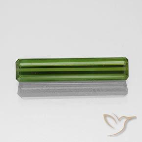 1.61ct Natürlicher dunkelgrün Turmalin, Oktagonschliff, VVS-VS, Photo A