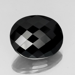 20,73 ctw natürlicher schwarzer Turmalin, Oval Schliff, Lichtundurchlässig