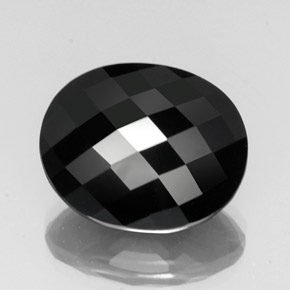 20,73 ctw natürlicher schwarzer Turmalin, Oval Schliff, Lichtundurchlässig