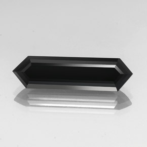 10,00 ctw natürlicher schwarzer Turmalin, Fantasieschliff, Lichtundurchlässig