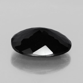 3,07 ctw natürlicher schwarzer Turmalin, Oval Schliff, Lichtundurchlässig