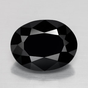 4,48 ctw natürlicher schwarzer Turmalin, Oval Schliff, Lichtundurchlässig