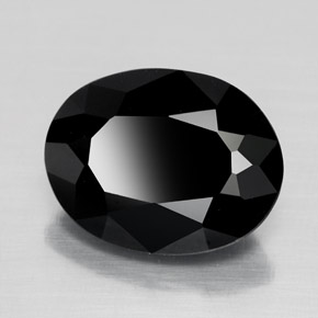 4,48 ctw natürlicher schwarzer Turmalin, Oval Schliff, Lichtundurchlässig