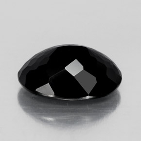 4,48 ctw natürlicher schwarzer Turmalin, Oval Schliff, Lichtundurchlässig