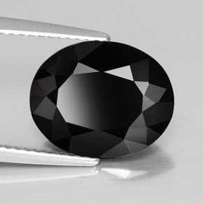 4,31 ctw natürlicher schwarzer Turmalin, Oval Schliff, Lichtundurchlässig
