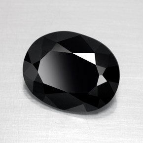 2,82 ctw natürlicher schwarzer Turmalin, Oval Schliff, Lichtundurchlässig