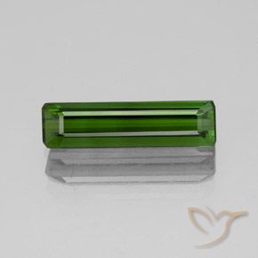 1.47ct Natürlicher tiefgrün Turmalin, Smaragdschliff, VS