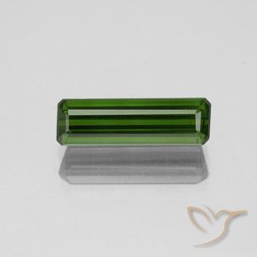 1.35ct Natürlicher Erdiges Grün Turmalin, Smaragdschliff, VS