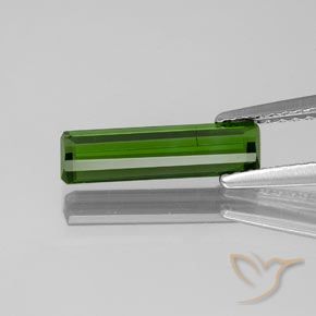 9,17 ctw natürlicher Mittel-Dunkelgrün Turmalin, Smaragdschliff, VS-SI