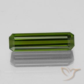1.34ct Natürlicher dunkelgrün Turmalin, Smaragdschliff, VS