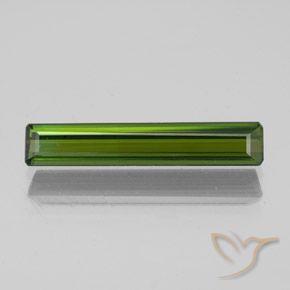 1.47ct Natürlicher dunkelgrün Turmalin, Smaragdschliff, VVS-VS