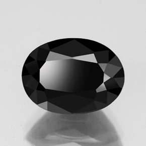 3,69 ctw natürlicher schwarzer Turmalin, Oval Schliff, Lichtundurchlässig