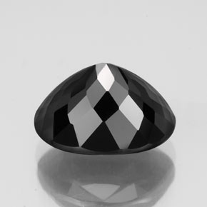 3,69 ctw natürlicher schwarzer Turmalin, Oval Schliff, Lichtundurchlässig