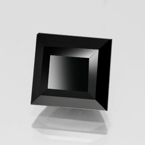 3,31 ctw natürlicher schwarzer Turmalin, Quadrat, Lichtundurchlässig