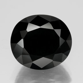10,02 ctw natürlicher schwarzer Turmalin, Oval Schliff, Lichtundurchlässig