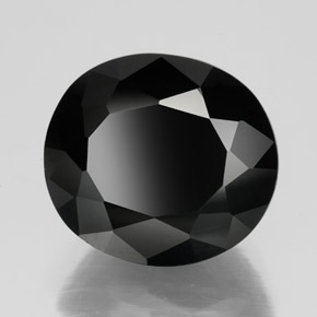 10,02 ctw natürlicher schwarzer Turmalin, Oval Schliff, Lichtundurchlässig