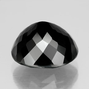 10,02 ctw natürlicher schwarzer Turmalin, Oval Schliff, Lichtundurchlässig