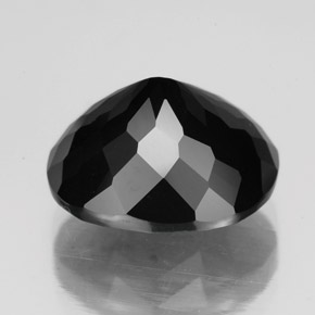 6,92 ctw natürlicher schwarzer Turmalin, Oval Schliff, Lichtundurchlässig