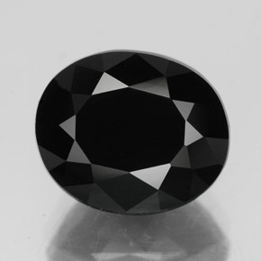 4,50 ctw natürlicher schwarzer Turmalin, Oval Schliff, Lichtundurchlässig
