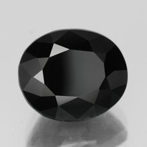4,50 ctw natürlicher schwarzer Turmalin, Oval Schliff, Lichtundurchlässig