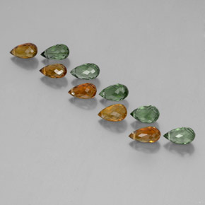  ct natürliche mehrfarbiger Turmalin-Edelsteine, Briolette, VS